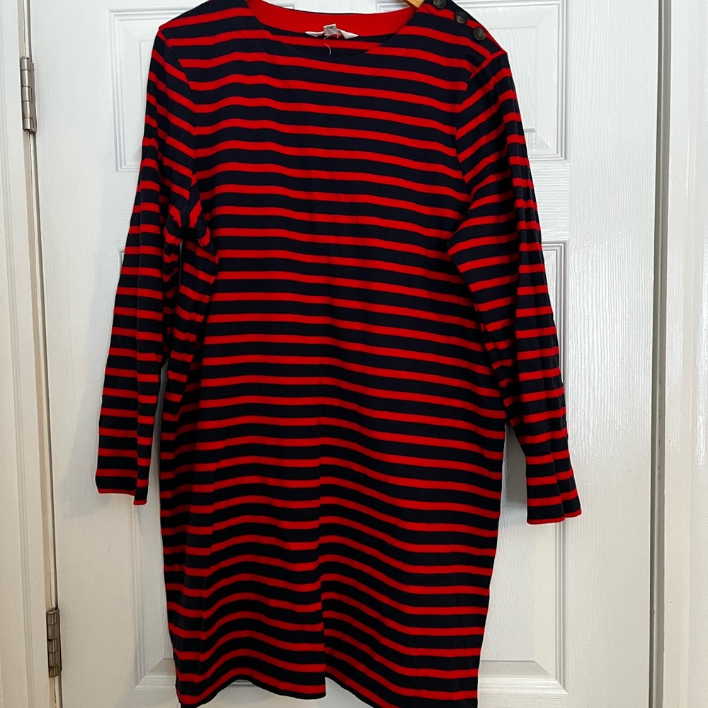 Boden striped knit shift dress sz 16